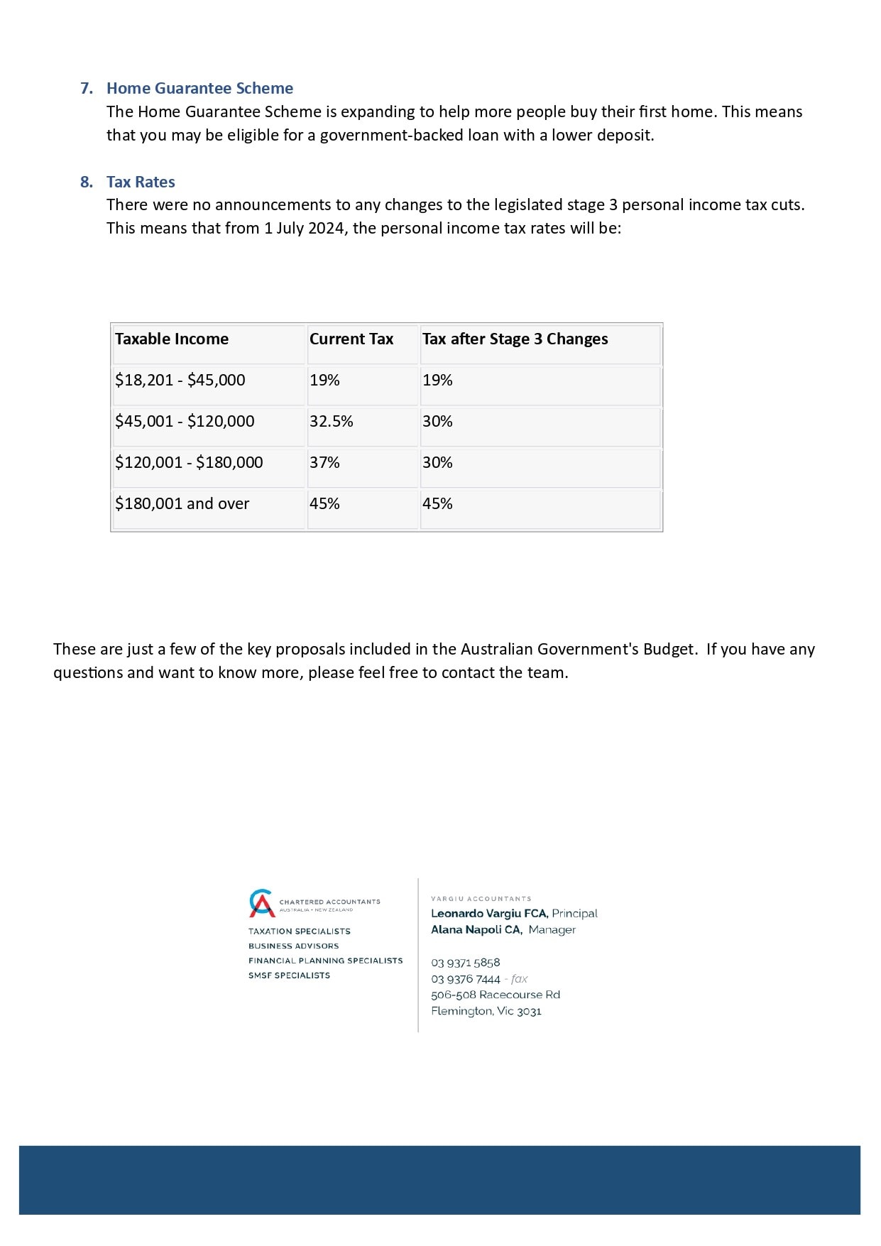 2023/24 May Federal Budget, page 2 of 2